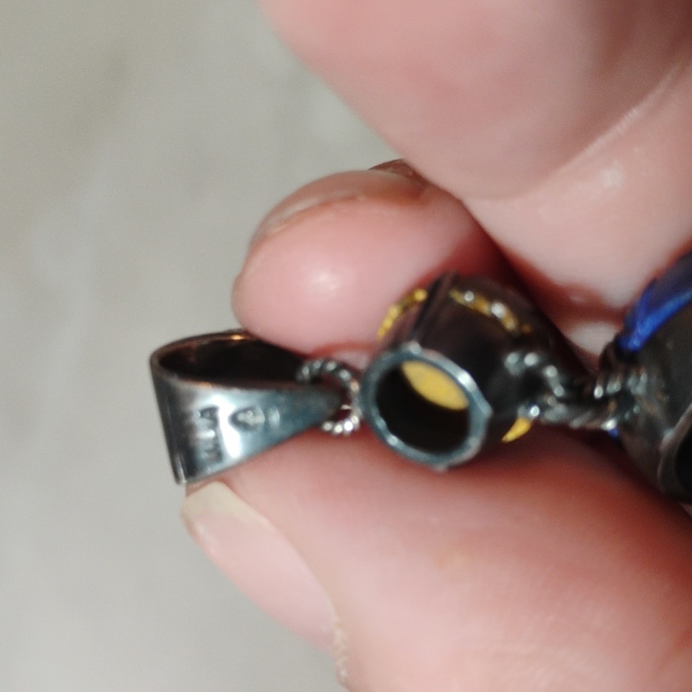 Elegant Blue and Brown pendant - Picture 3 of 5
